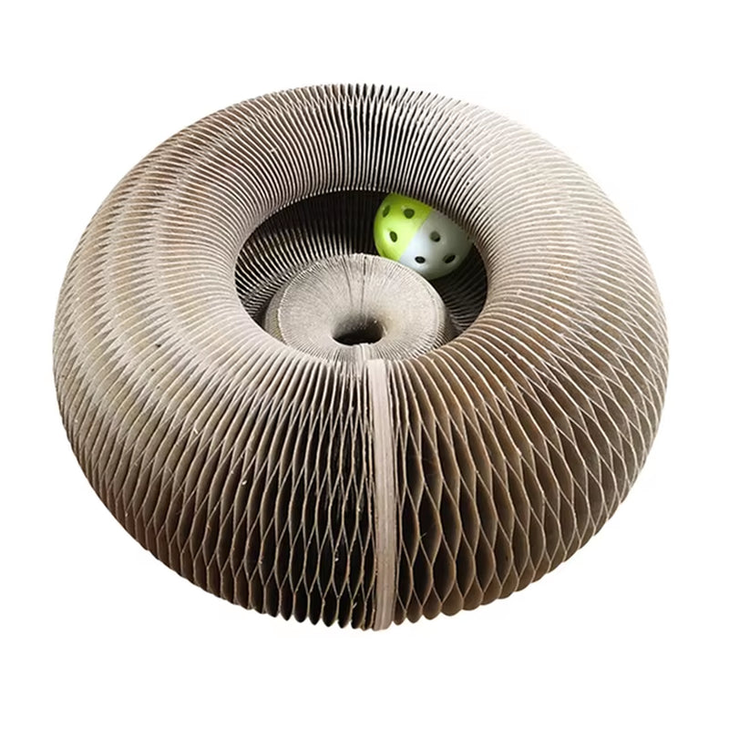 "Magic Organ Cat Scratcher – Foldable 2-in-1 Scratching Post & Interactive Toy"