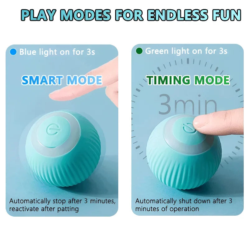 Smart Interactive Rolling Ball for Cats – Automatic Motion Toy for Indoor Fun & Exercise
