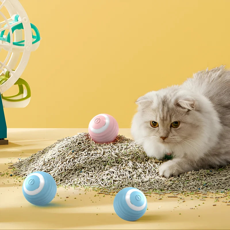 Smart Interactive Rolling Ball for Cats – Automatic Motion Toy for Indoor Fun & Exercise